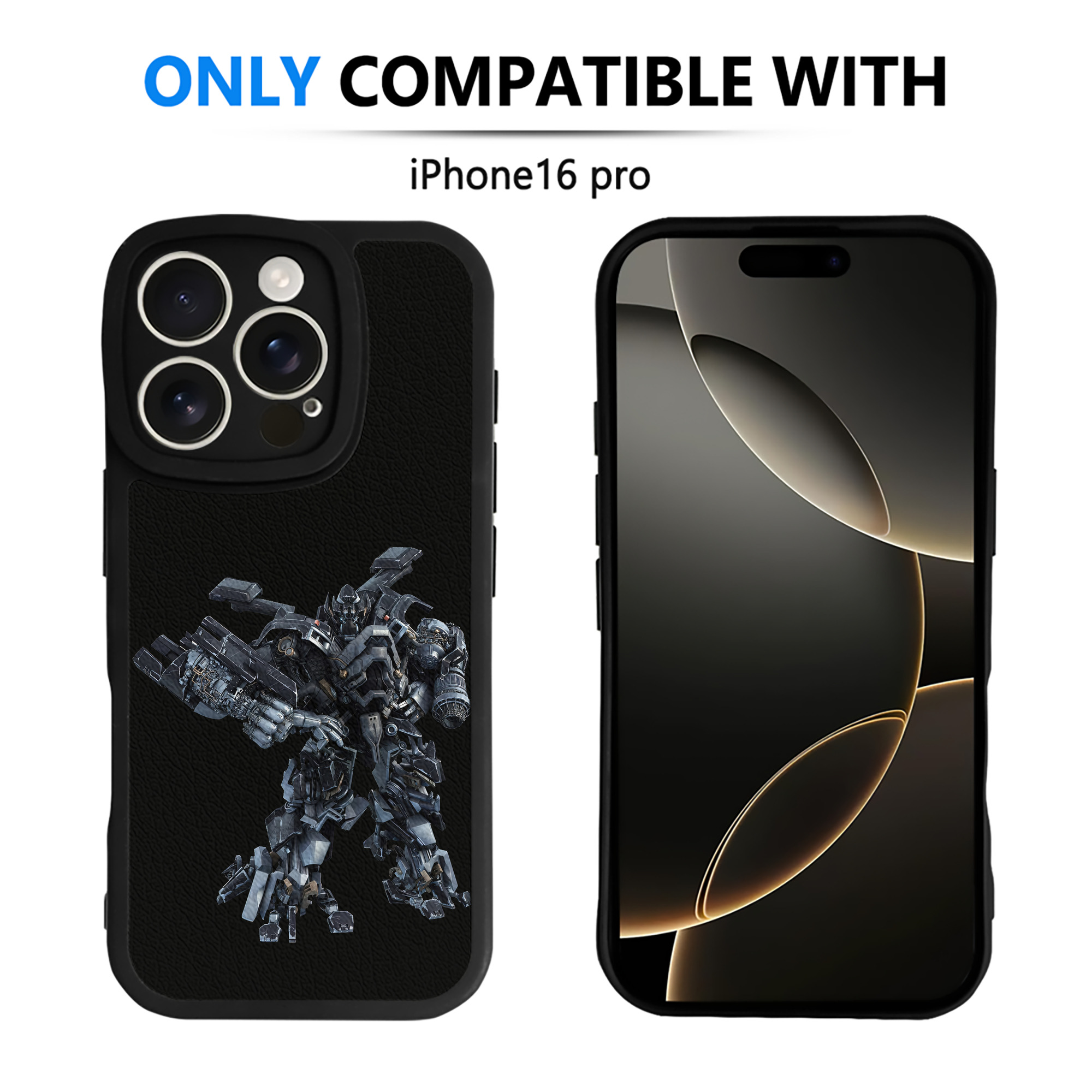 （画像用） Transformers トランスフォーマー 【iPhone 16シリーズ対応】シリコンスマホケース（レザー調） 材質：シリコン